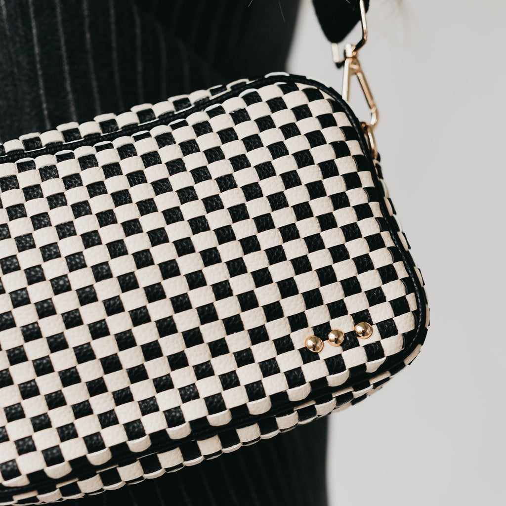 Woven Willow Camera Crossbody Bag