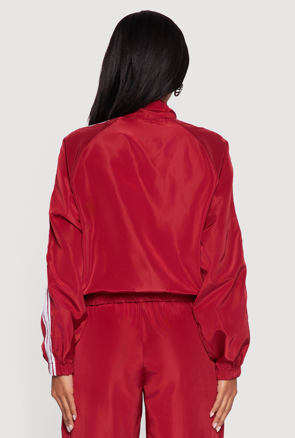 Almost Famous Mock Neck Zip Front Track Jacket