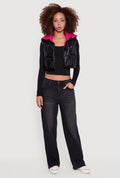 Foiled Metallic Cropped Puffer Vest