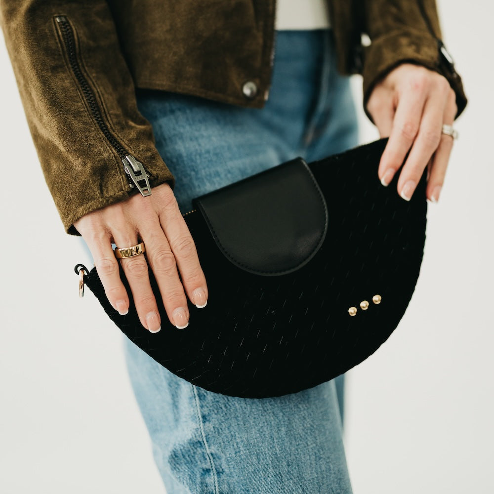 Selena Suede Flap Crossbody