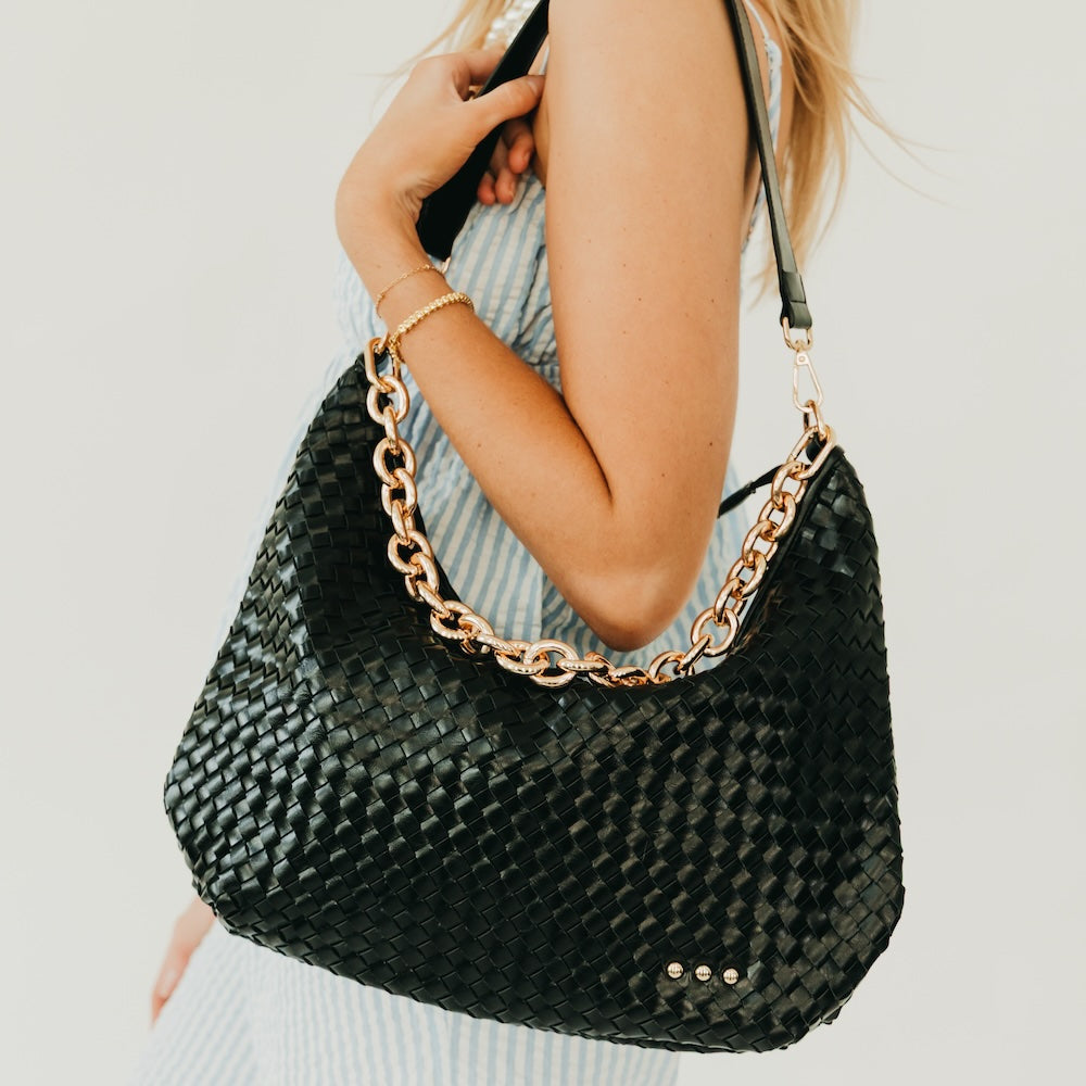 Sienna Slouchy Woven Shoulder Bag - NEW COLORS!