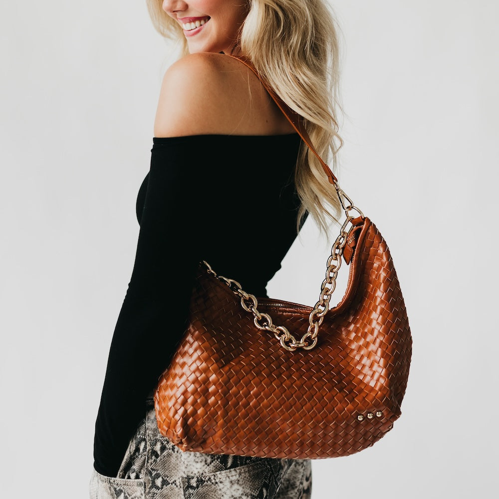 Sienna Slouchy Woven Shoulder Bag - NEW COLORS!